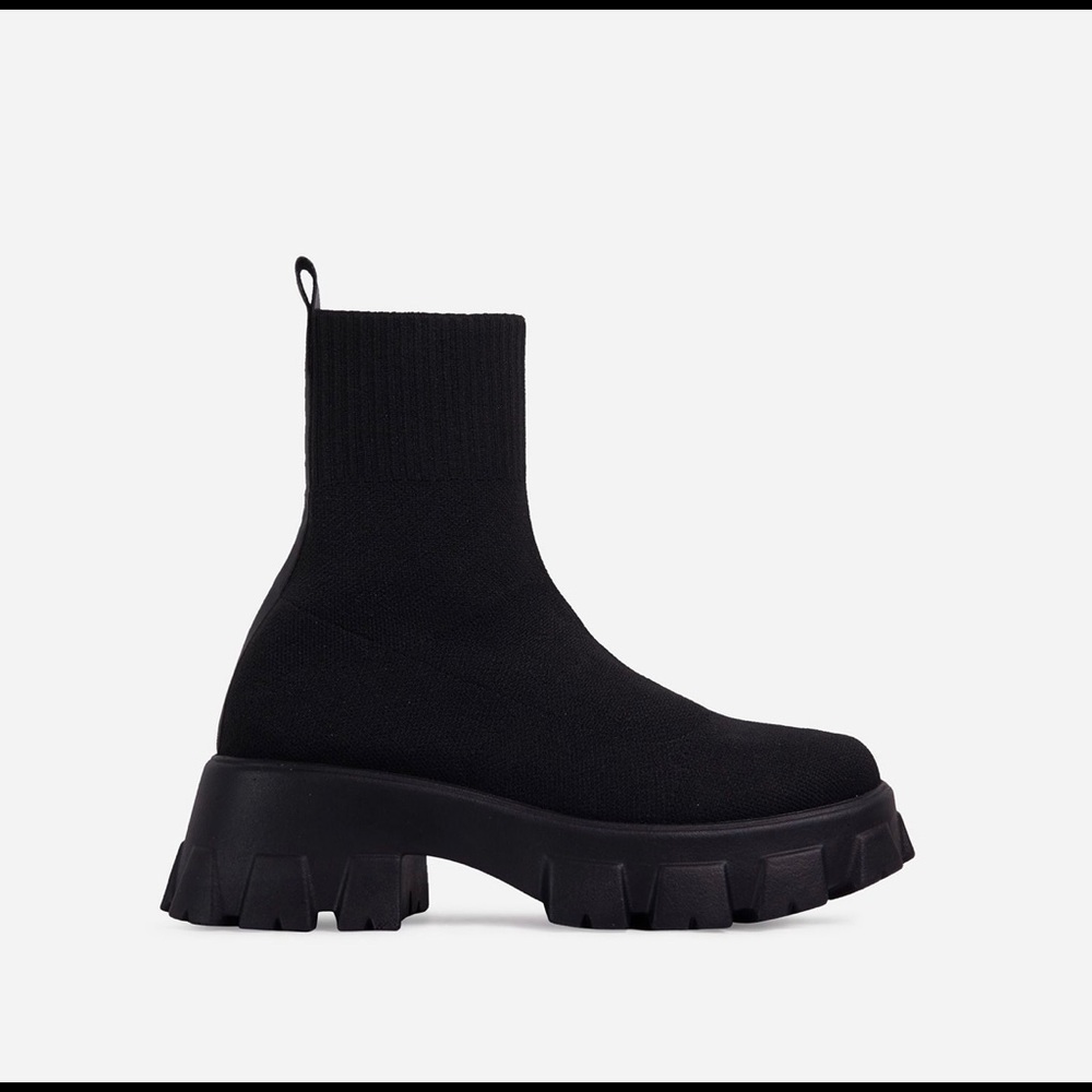 ANKLE SOCK BIKER BOOT IN BLACK KNIT

Size: UK 6 / US 8 / EU 39